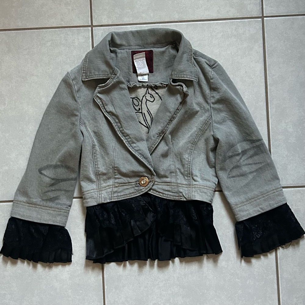 Baby Phat Grey Short denim vest - Picture 3 of 13